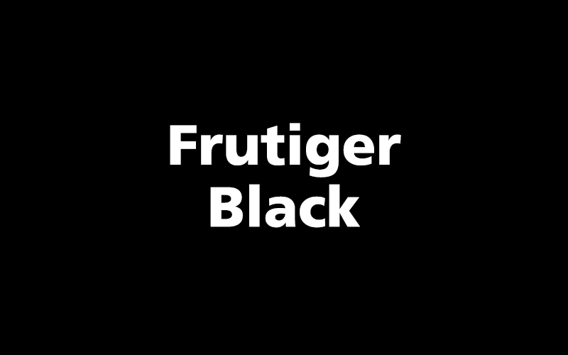 Frutiger Black