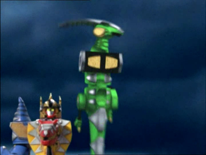 Formation du Megazord Dino Tonnerre Mode Parasaure