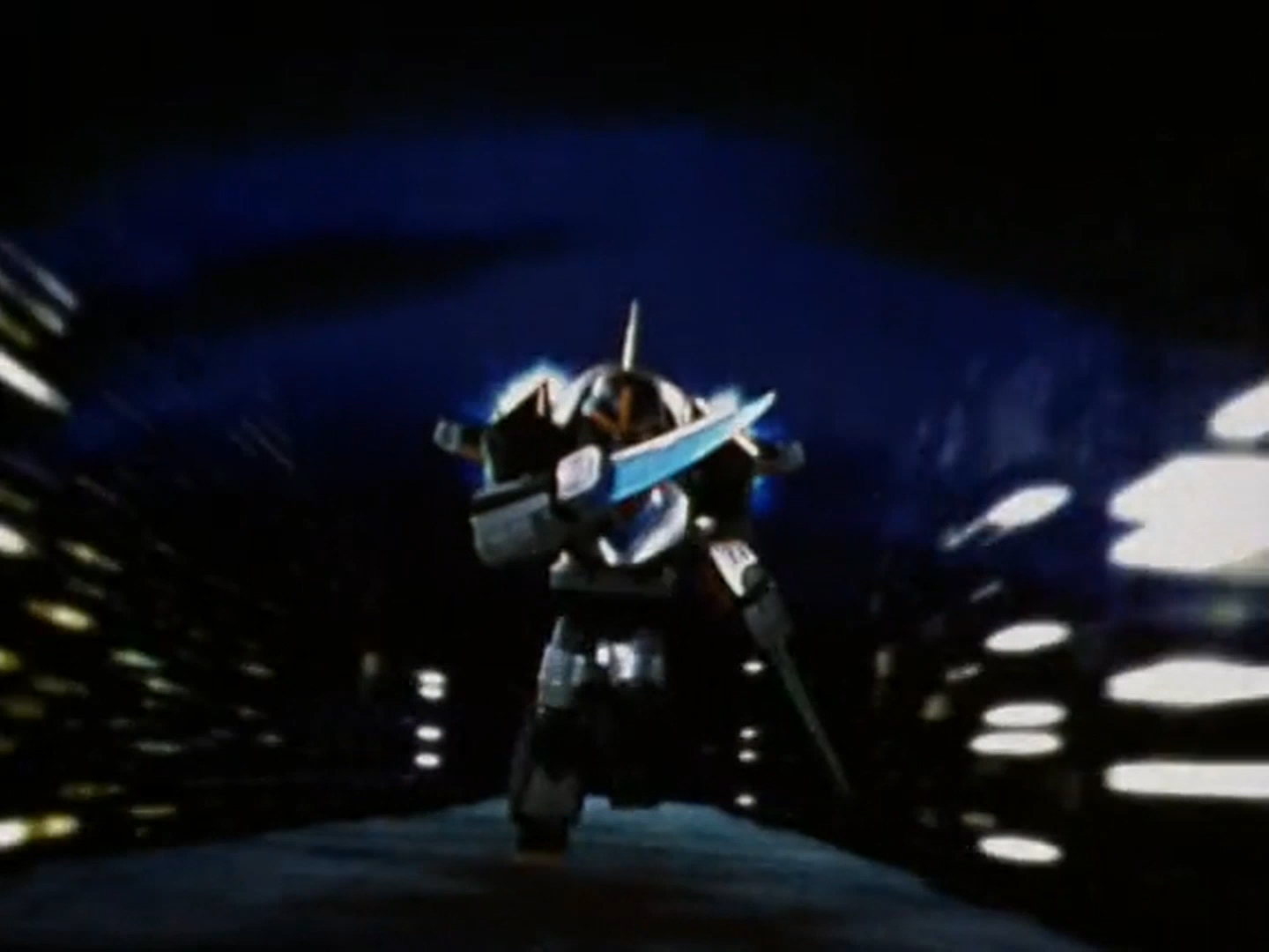 Formation du Megazord Force Fantôme Mode Bleu