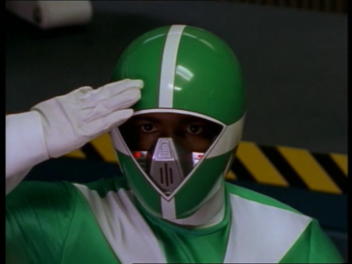 Ranger Vert avec casque ouvert