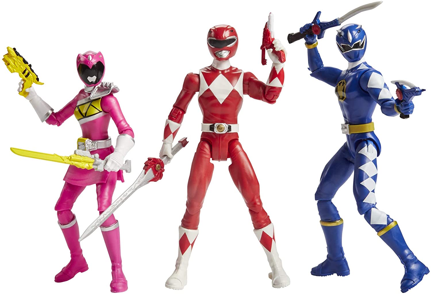 Action Figure 3-Pack (DT Blue Ranger, MM Red Ranger, DC Pink Ranger)