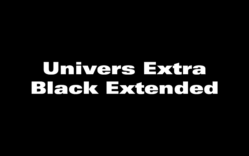 Univers Extra Black Extended