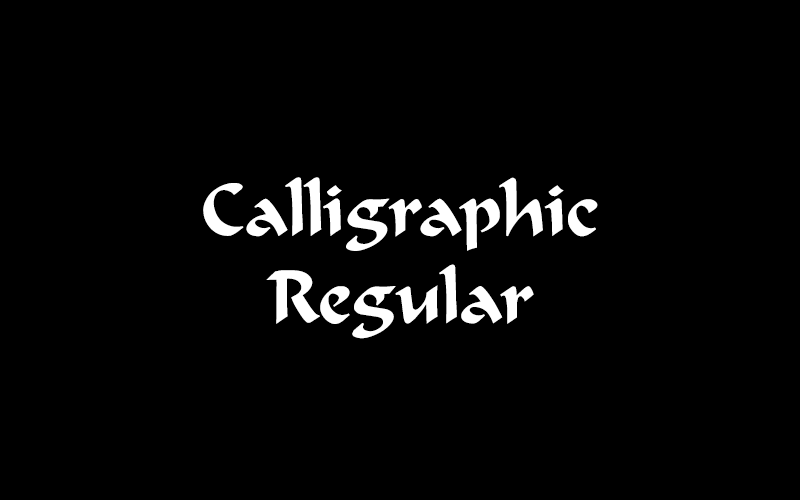 Calligraphic Regular