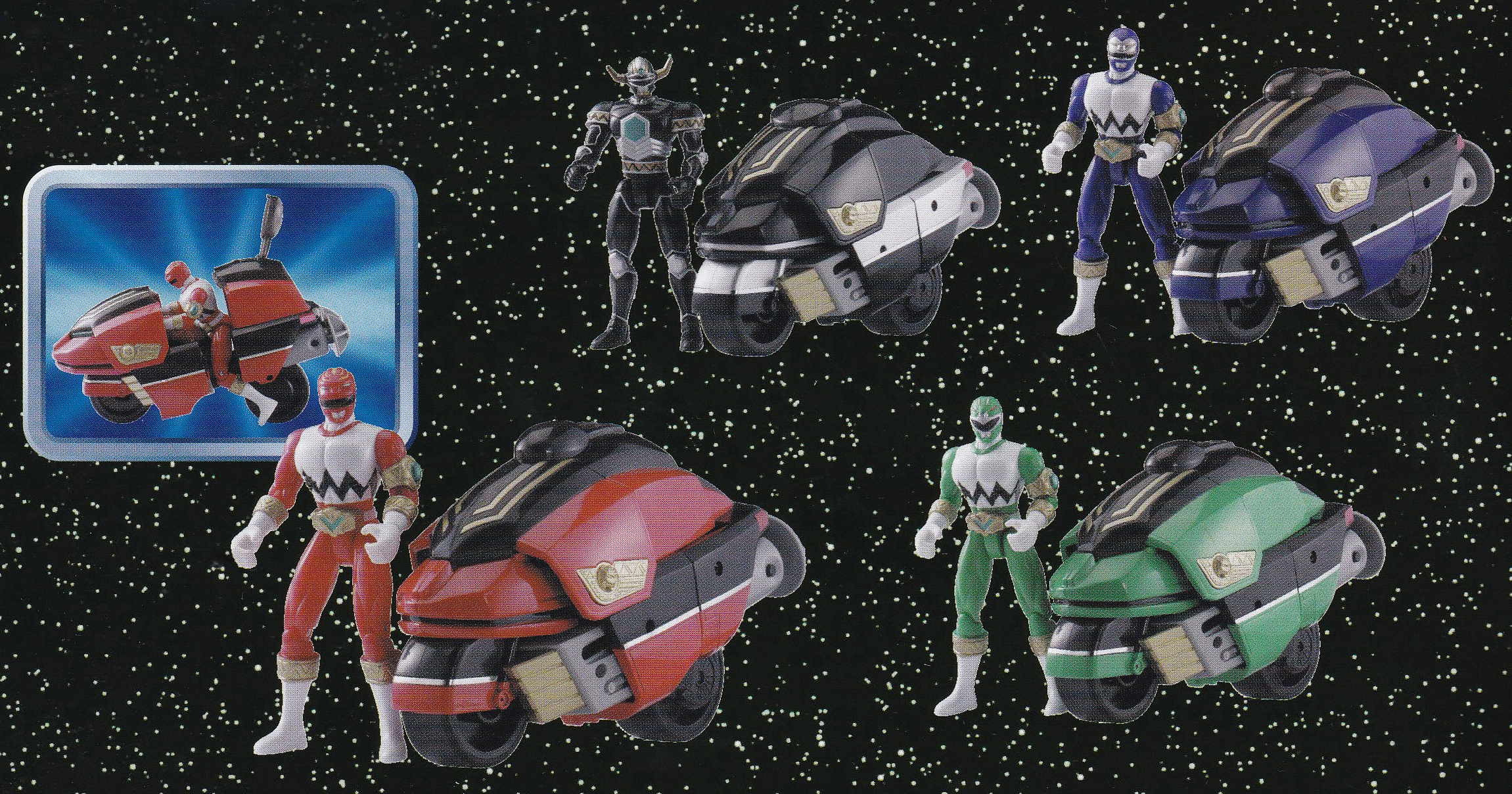 Motos Capsules et Figurines Power Rangers 12,5 cm