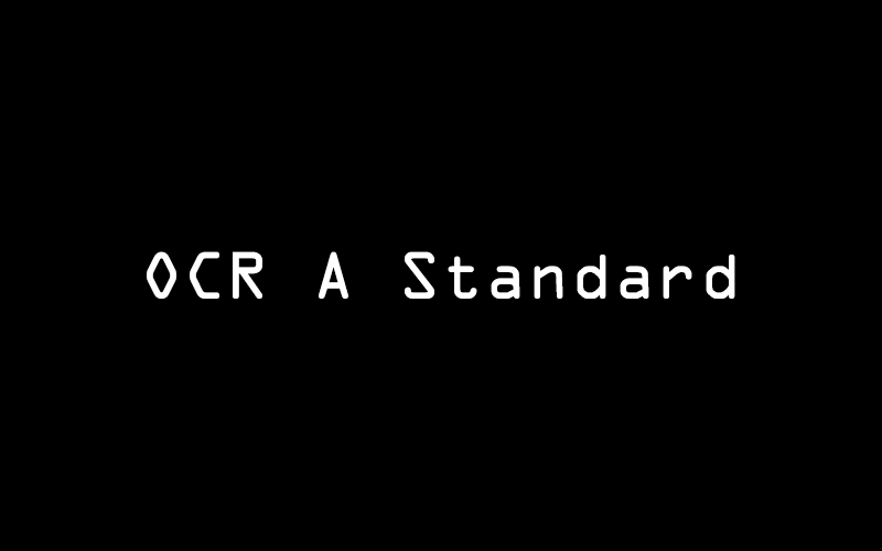 OCR A Standard