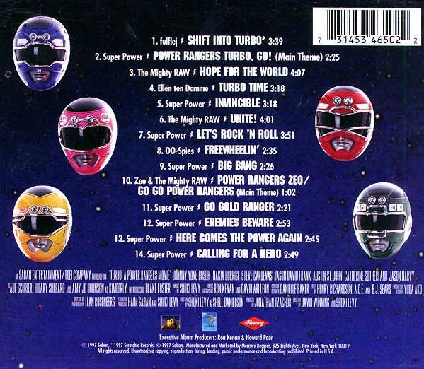 Turbo: A Power Rangers Movie Soundtrack